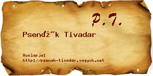Psenák Tivadar névjegykártya